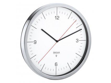 Rádiem řízené nástěnné hodiny, matný nerez, světlé BLOMUS