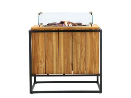 Oddělovací ohniště Cosiloft divider černý rám / teak COSI