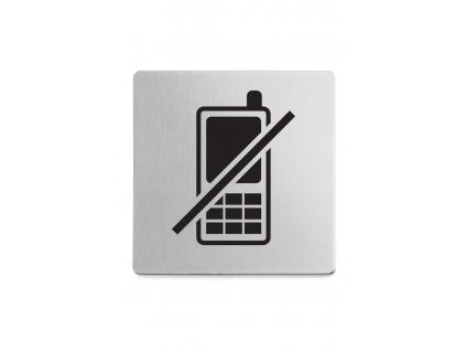 Piktogram zákaz telefonování samolepící broušený nerez ZACK