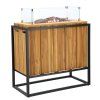 Oddělovací ohniště Cosiloft divider černý rám / teak COSI