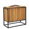 Oddělovací ohniště Cosiloft divider černý rám / teak COSI