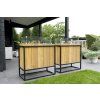 Oddělovací ohniště Cosiloft divider černý rám / teak COSI