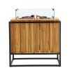 Oddělovací ohniště Cosiloft divider černý rám / teak COSI