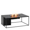 Stůl s plynovým ohništěm Cosi design line černý rám / keramická deska