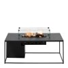 Stůl s plynovým ohništěm Cosi design line černý rám / keramická deska