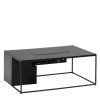 Stůl s plynovým ohništěm Cosi design line černý rám / keramická deska