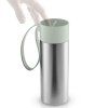 Nerezový termohrnek to go 0,35 l s  šalvějově zeleným řemínkem Eva Solo