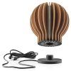 Zářívá kulatá LED lampa 15cm hnědá